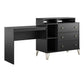 Owen 3 in 1 Media Dresser and Desk Combo, Black - Black