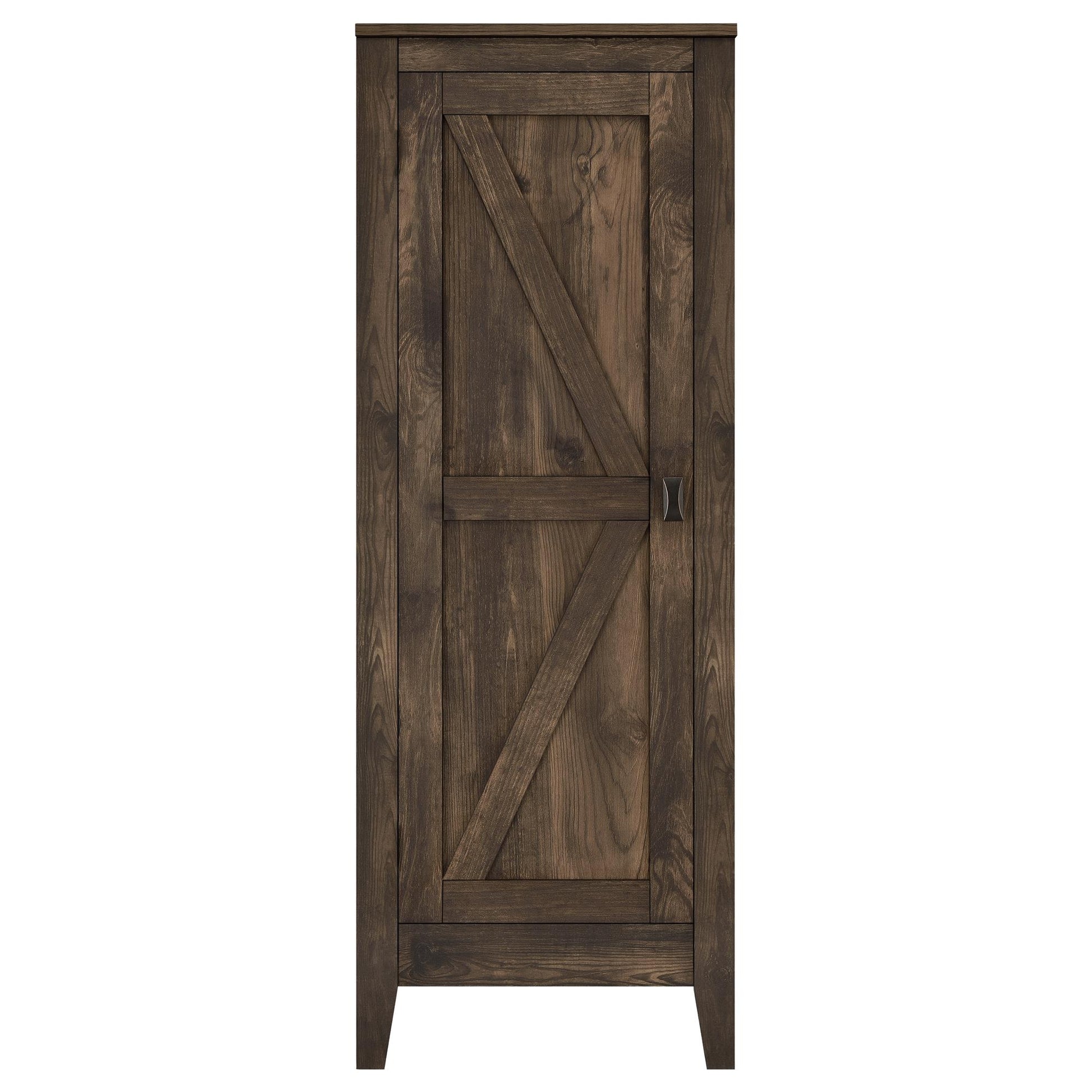 SystemBuild Farmington Storage Cabinet with 4 Shelves - Rustic