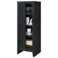SystemBuild Farmington Storage Cabinet with 4 Shelves - Black Oak