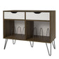 Concord Turntable Stand with Drawers, Brown Oak - Brown Oak