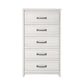 Bassinger 5 Drawer Bedroom Dresser with Pewter Handles - Ivory Oak
