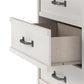 Bassinger 5 Drawer Bedroom Dresser with Pewter Handles - Ivory Oak
