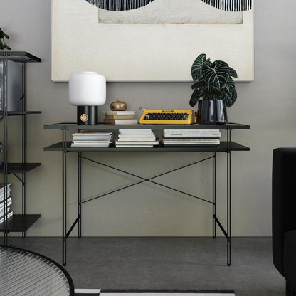 Ameriwood Home Lakeland Computer Desk, Black Oak - Black Oak