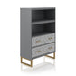 Scarlett Bookcase with Drawers - Graphite Grey