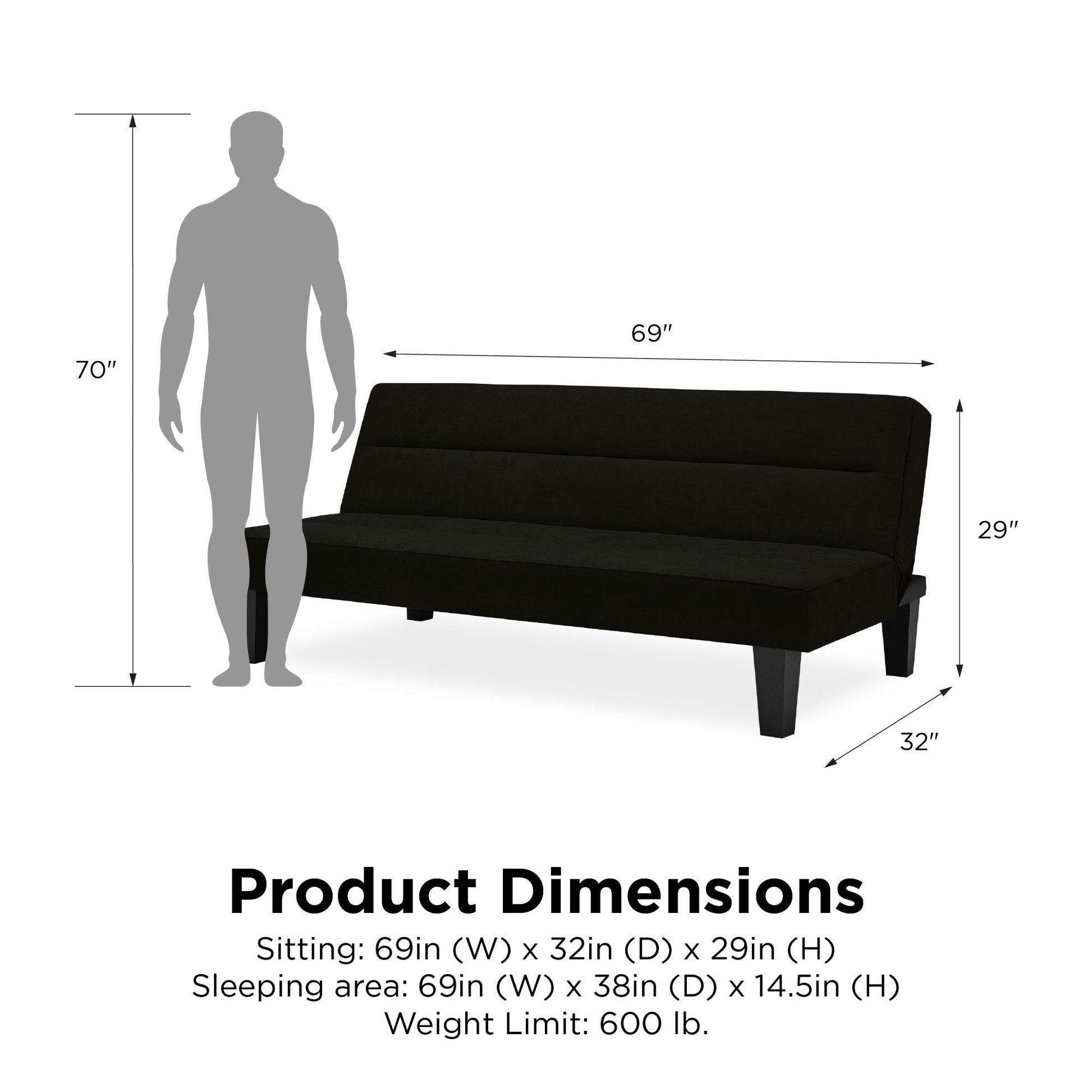 DHP Kebo Futon, Black - Black