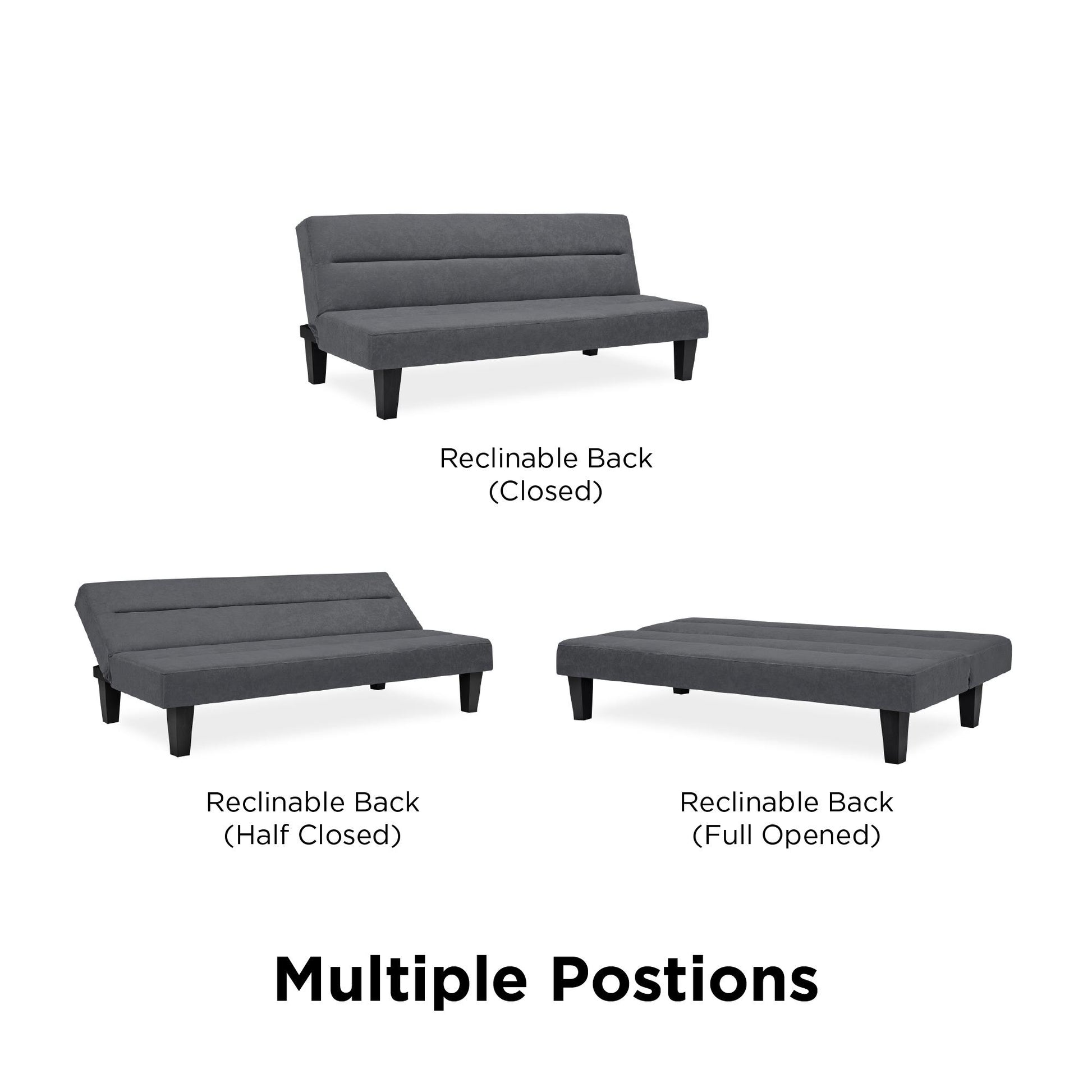 DHP Kebo Futon, Charcoal - Dark Gray