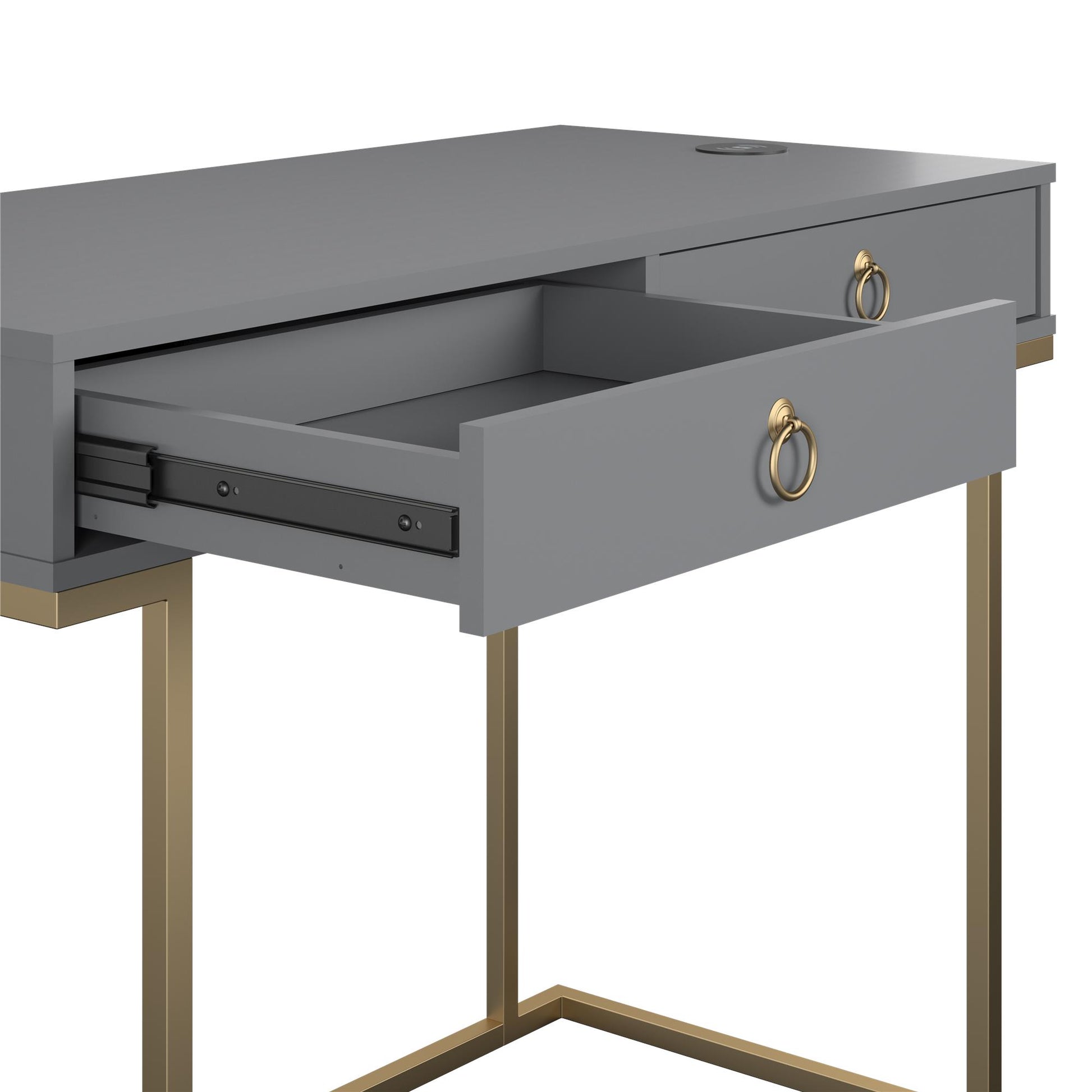 Camila Writing Desk, Graphite Gray - Graphite Grey