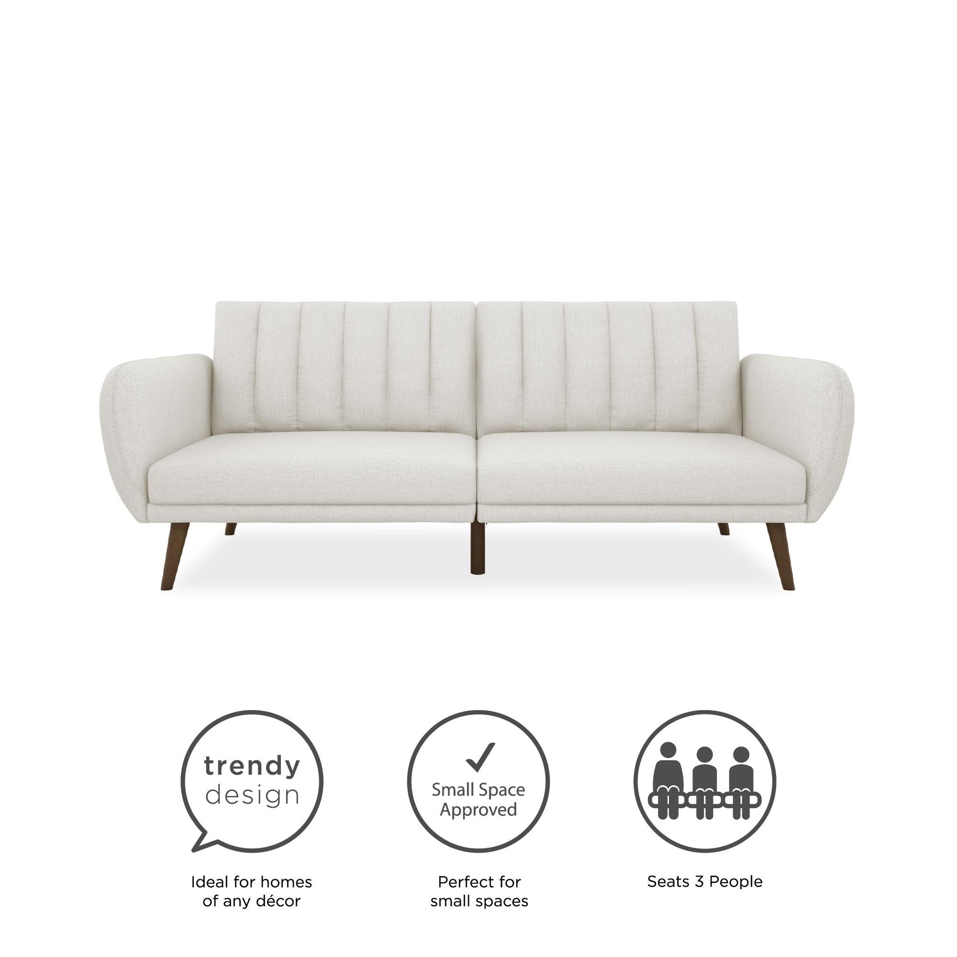 Brittany Futon - Light Gray