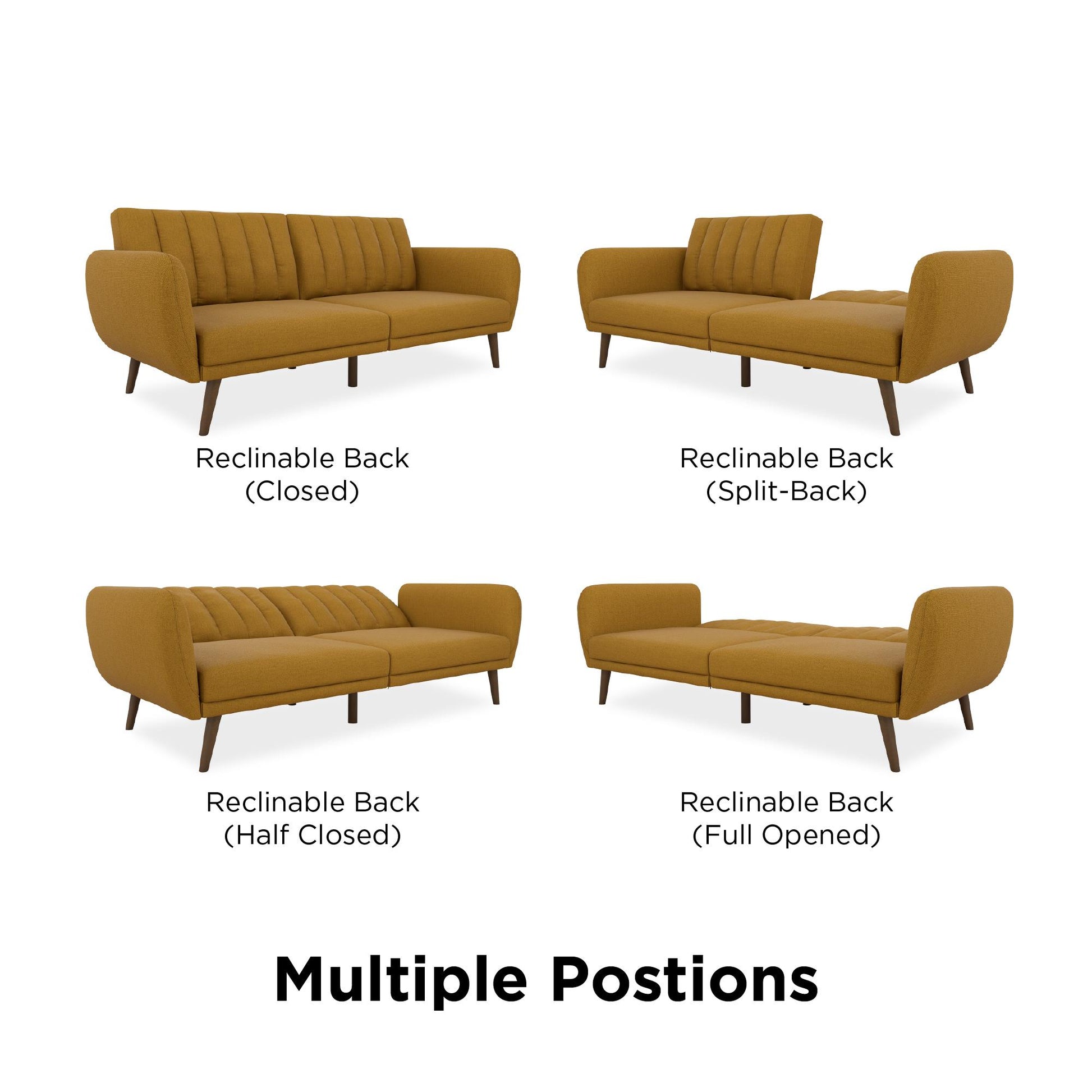 Brittany Futon - Mustard