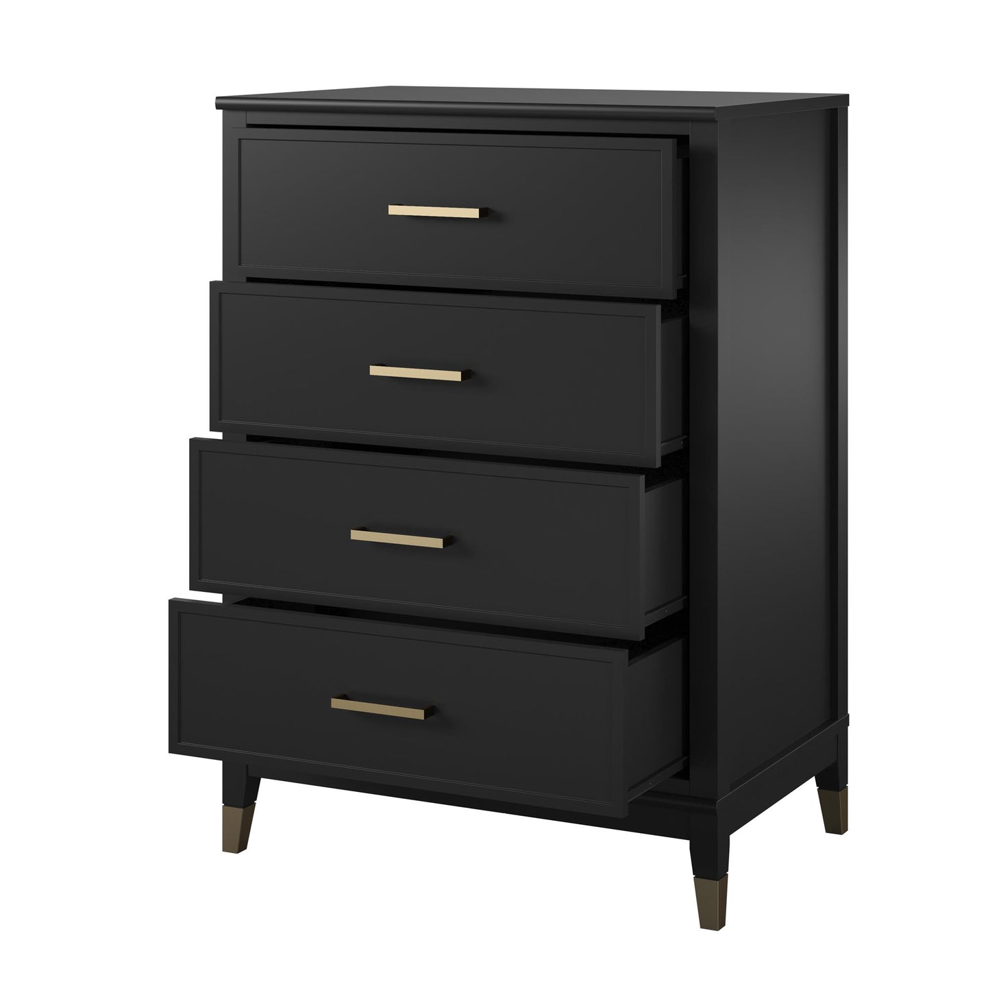 Westerleigh 4 Drawer Dresser - Black