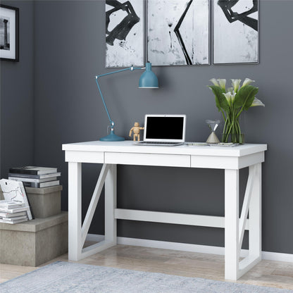 Crestwood Computer Desk with 1 Storage Drawer - White