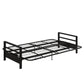 Miles Metal Futon Frame with Metal Mesh and Retainer Clips - Black