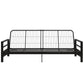 Miles Metal Futon Frame with Metal Mesh and Retainer Clips - Black