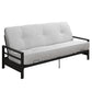 Miles Metal Futon Frame with Metal Mesh and Retainer Clips - Black
