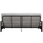 Miles Metal Futon Frame with Metal Mesh and Retainer Clips - Black