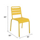 Poolside Gossip June Outdoor/Indoor Stacking Dining Chairs Set - Yellow - 2-Pack