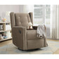 Mikayla Swivel Glider Recliner Chair Pocket Coil Seating - Mocha