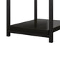 Elmwood End Table with 2 Lower Shelves and Metal Frame - Brown Oak