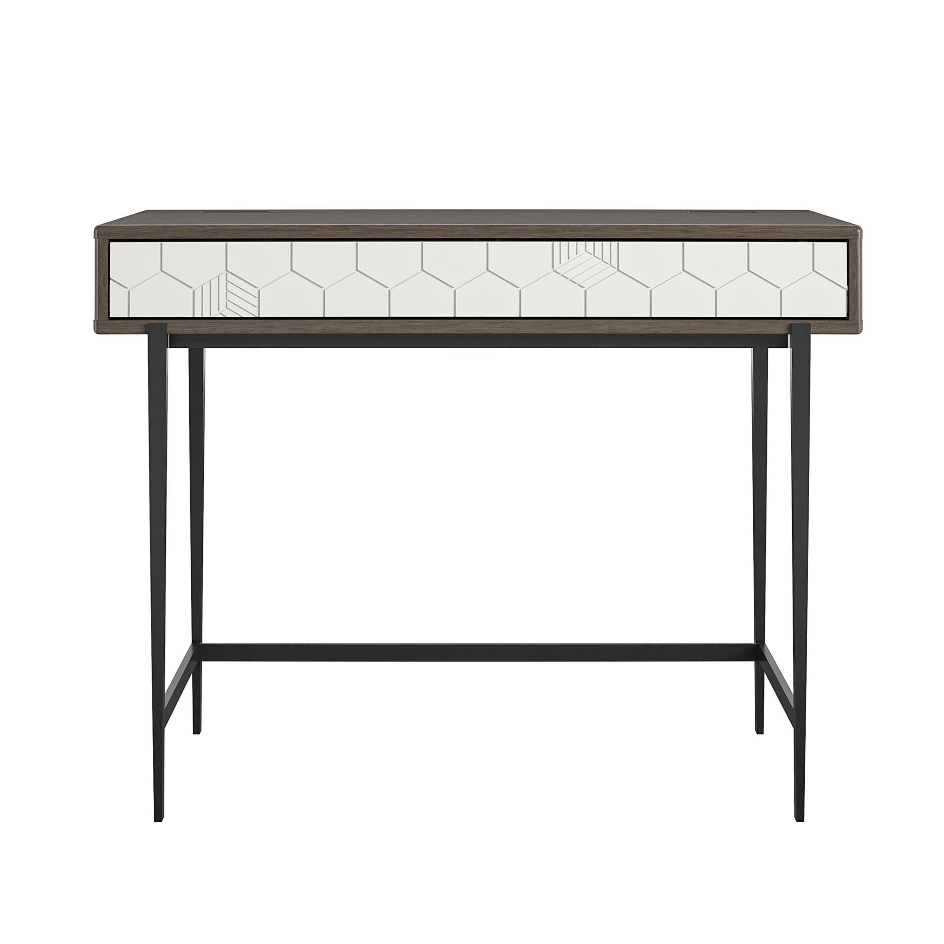 Olivia Computer Desk - Gray (Wood Grain)