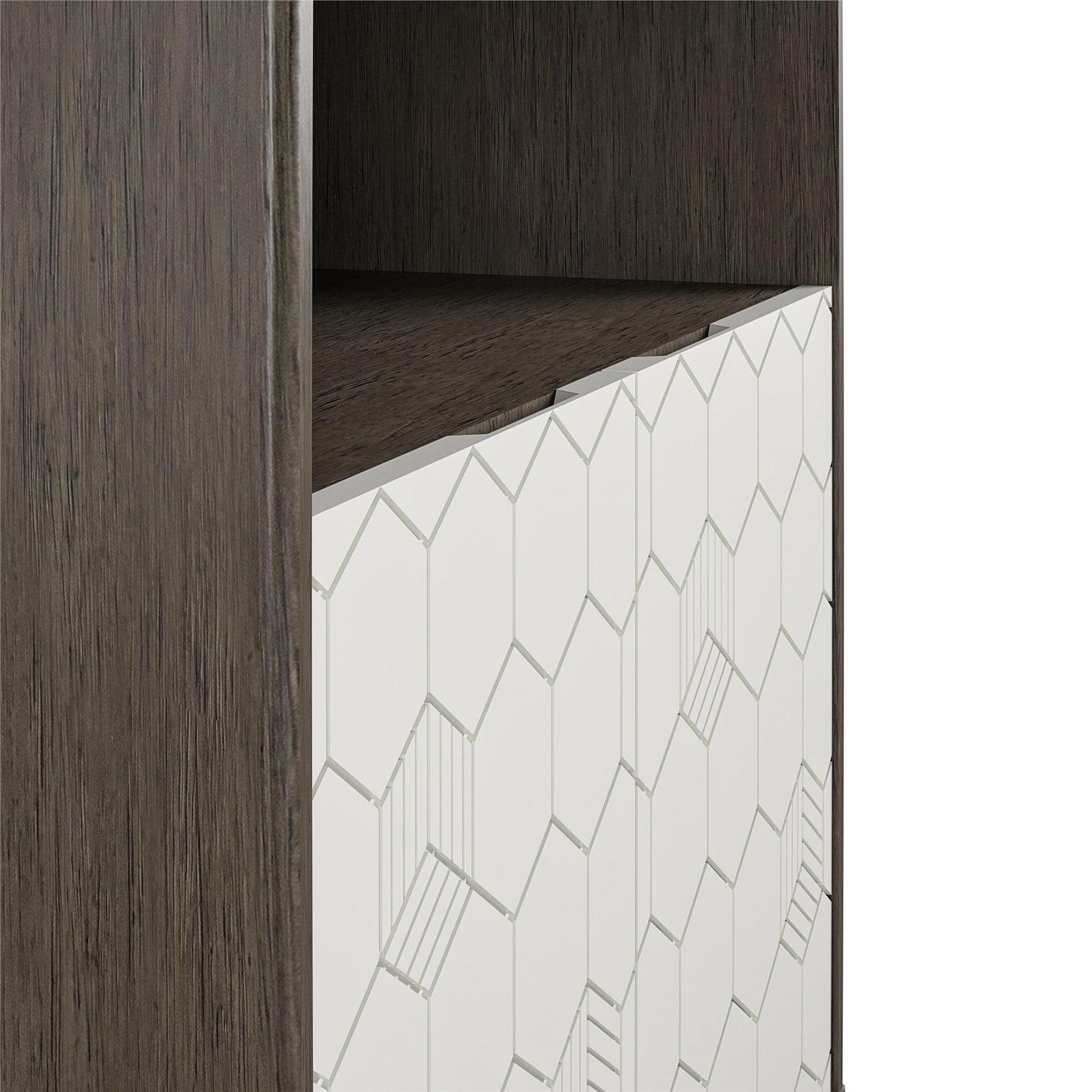Olivia Storage Cabinet - Gray (Wood Grain)