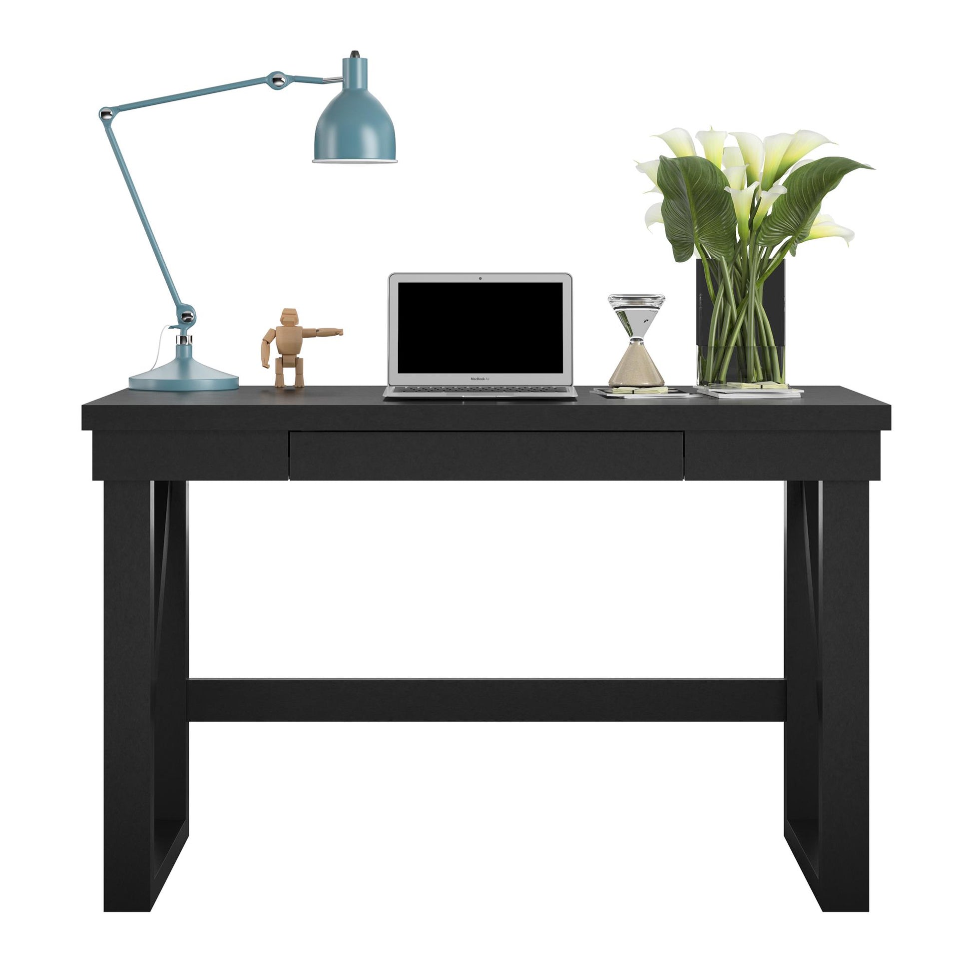 Crestwood Computer Desk with 1 Storage Drawer - Black