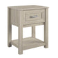 Sierra Ridge Levi Kids’ 1 Drawer Nightstand and Lower Shelf - Light Walnut