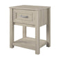 Sierra Ridge Levi Kids’ 1 Drawer Nightstand and Lower Shelf - Light Walnut