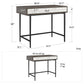 Olivia Computer Desk - Gray (Wood Grain)