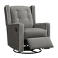 Mikayla Swivel Glider Recliner Chair Pocket Coil Seating - Gray