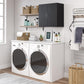 Basin 24 Inch 2 Door Wall Storage Cabinet  - Black