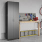 Basin 24 Inch 2 Door Utility Storage Cabinet - Black