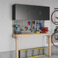Basin 54 Inch 3 Door Wall Storage Cabinet - Black