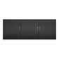 Basin 54 Inch 3 Door Wall Storage Cabinet - Black