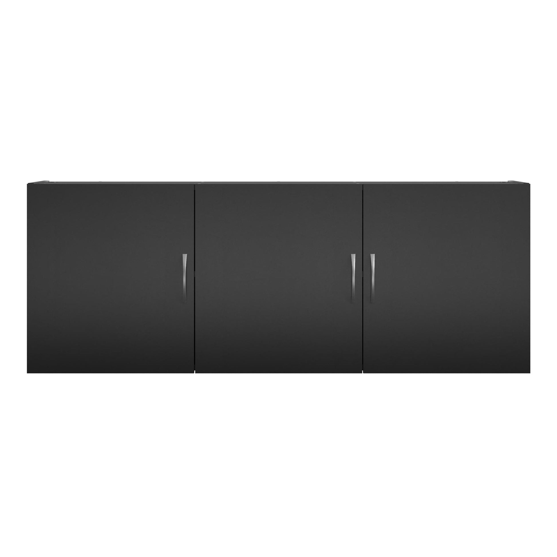Basin 54 Inch 3 Door Wall Storage Cabinet - Black