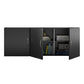 Basin 54 Inch 3 Door Wall Storage Cabinet - Black