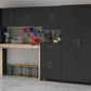Basin 24 Inch 2 Door Wall Storage Cabinet  - Black