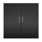Basin 24 Inch 2 Door Wall Storage Cabinet  - Black