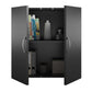 Basin 24 Inch 2 Door Wall Storage Cabinet  - Black