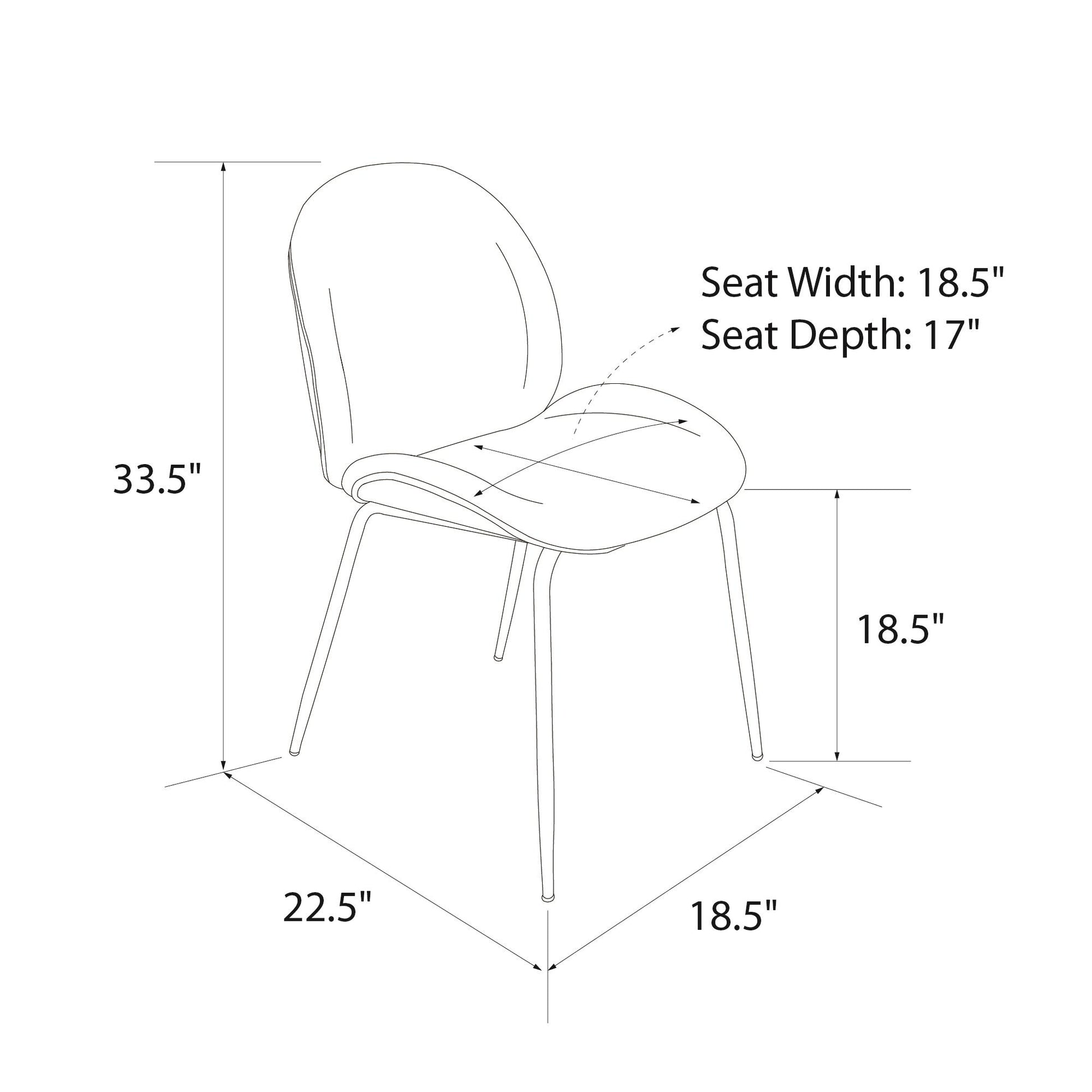 Astor Upholstered Dining Chair - Green