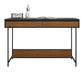 Reznor Computer Desk, with 2 Drawers and Wireless Charger - Black Oak