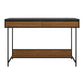 Reznor Computer Desk, with 2 Drawers and Wireless Charger - Black Oak