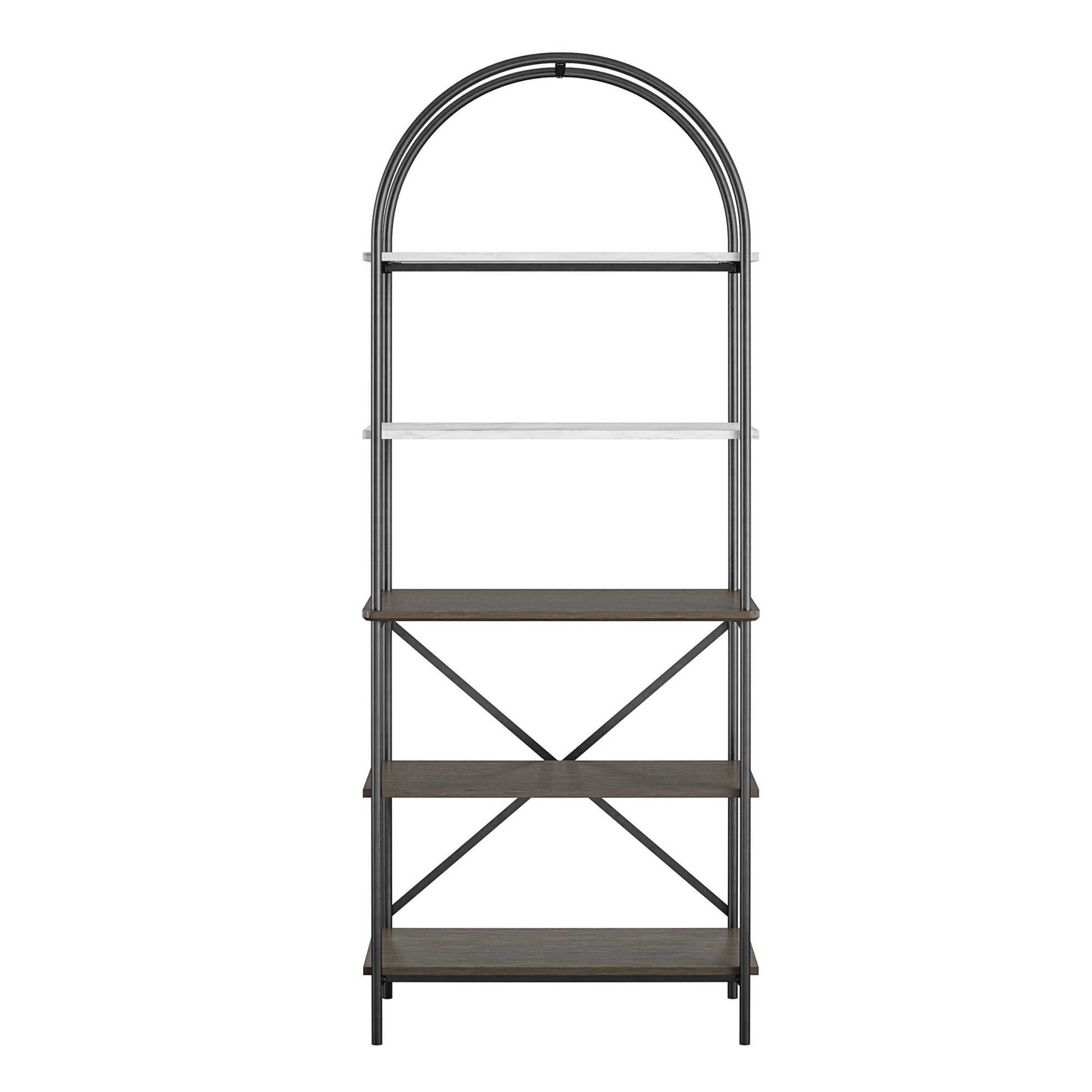 Vivinne 5 Shelf Bookcase - Gray (Wood Grain)