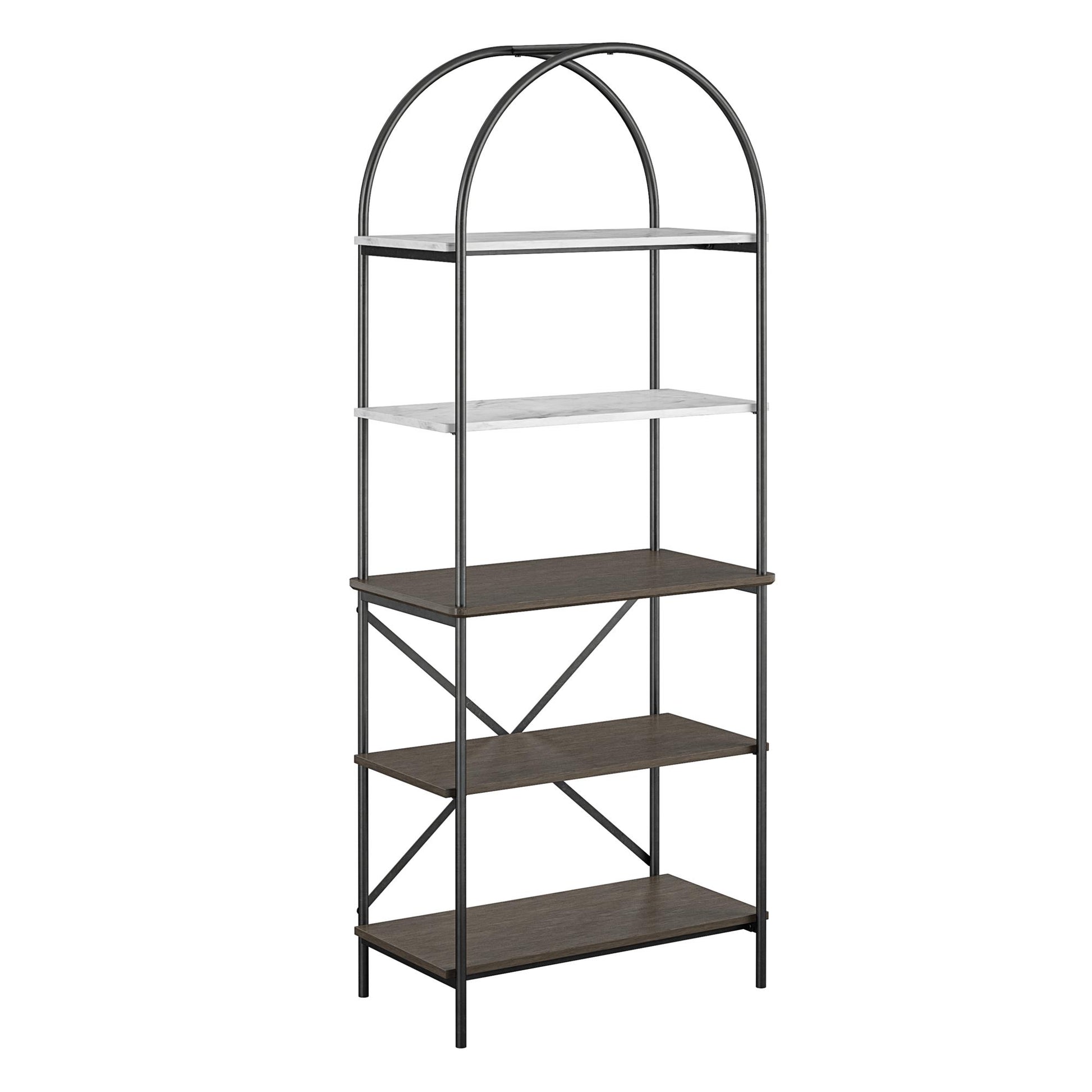 Vivinne 5 Shelf Bookcase - Gray (Wood Grain)