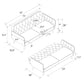 Tallulah Memory Foam Futon - Grey Velvet