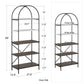 Vivinne 5 Shelf Bookcase - Gray (Wood Grain)