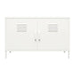 Shadwick 2 Door Metal Locker Accent Cabinet with 2 Shelves - White