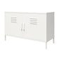 Shadwick 2 Door Metal Locker Accent Cabinet with 2 Shelves - White
