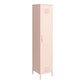 Shadwick Single Closed Door Metal Locker Storage Cabinet with 4 Shelves - Pink