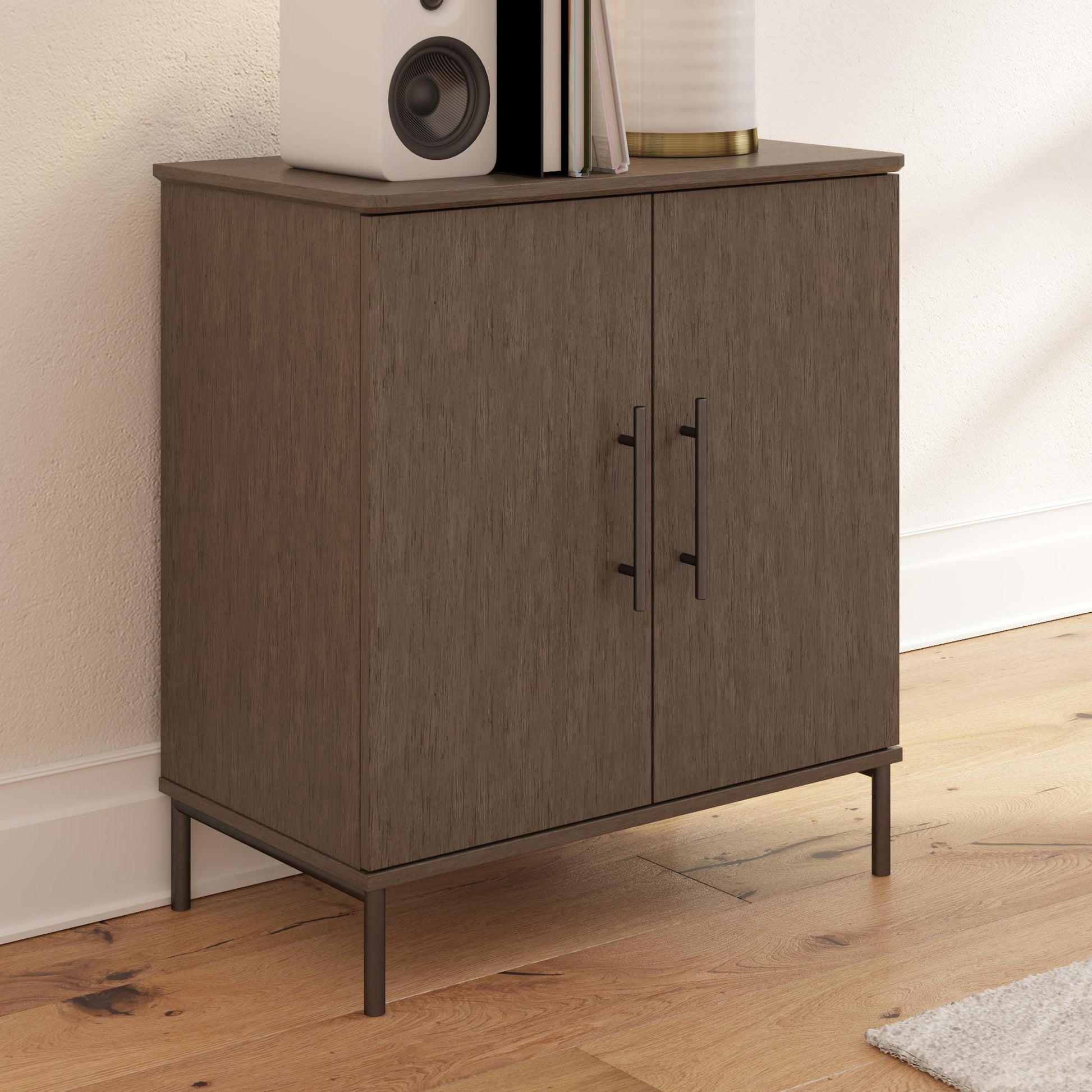 Vivinne Storage Cabinet - Gray (Wood Grain)