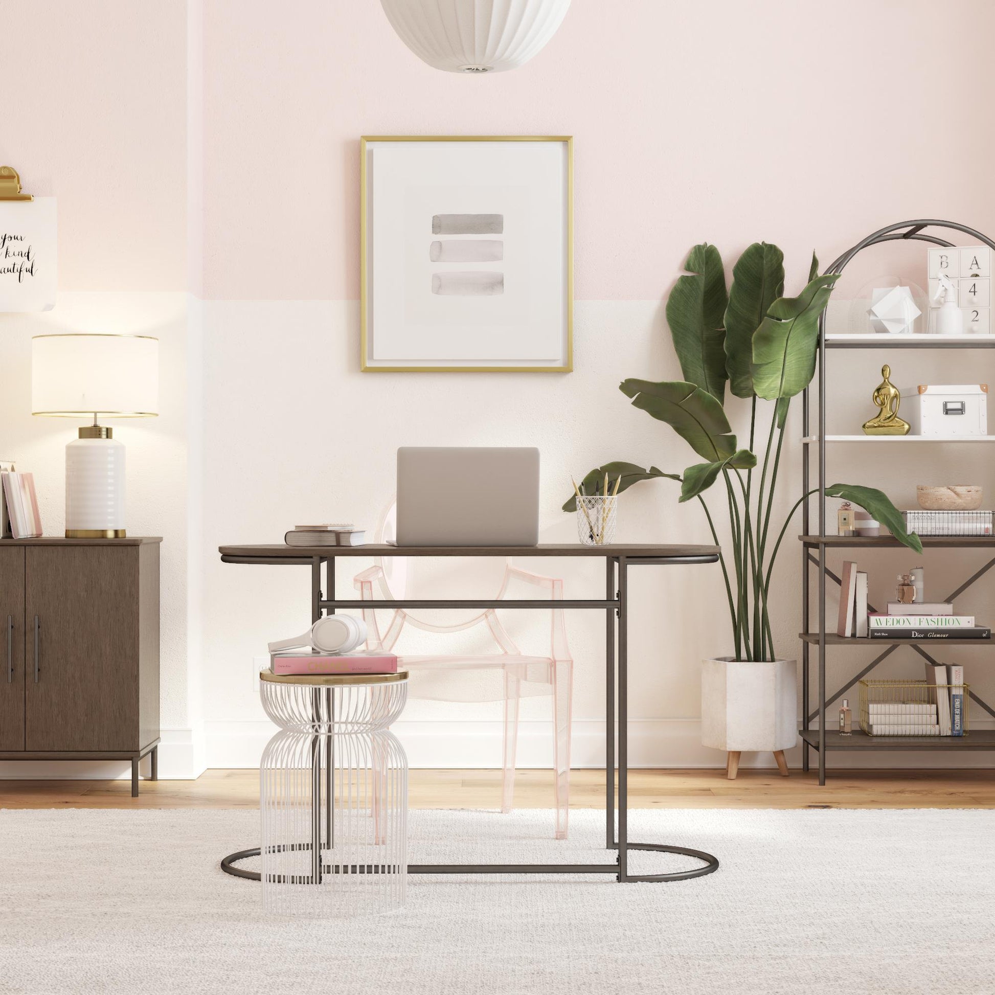 Vivinne Writing Desk - Gray (Wood Grain)
